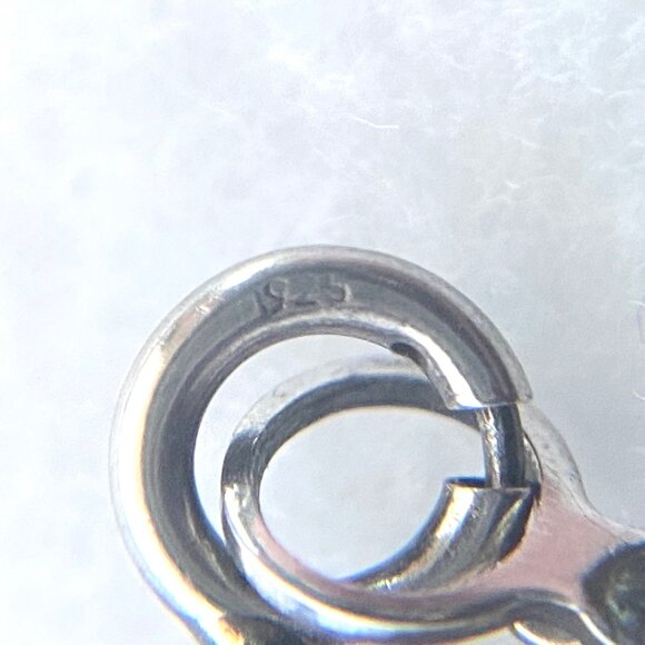 Sterling Silver 925 Beaded Oval Art Nouveau Style Garnet Pendant Necklace 18" - Picture 9 of 16